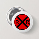 Train van het treinverkeer ronde button 5,7 cm (Voorkant /achterkant)