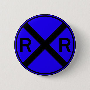 Train van het treinverkeer ronde button 5,7 cm