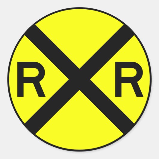Train van het treinverkeer ronde sticker (Voorkant)