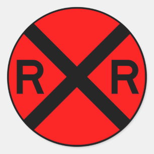 Train van het treinverkeer ronde sticker