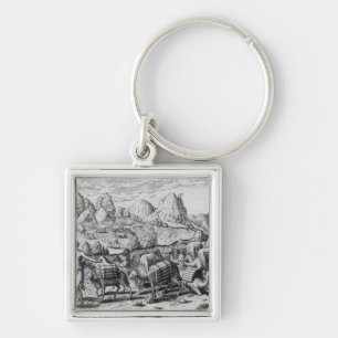 Train van Llamas Laden met Silver Sleutelhanger