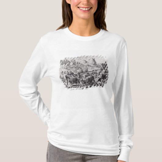 Train van Llamas Laden met Silver T-shirt (Voorkant)
