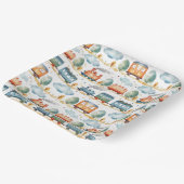 Train Verjaardag Party Baby shower Waterverf Papieren Bordje (Gebogen)