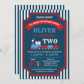 Train verjaardagsfeestdag kaart (Voorkant / Achterkant)