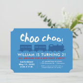 Train verjaardagsfeestdag kaart (Staand voorkant)