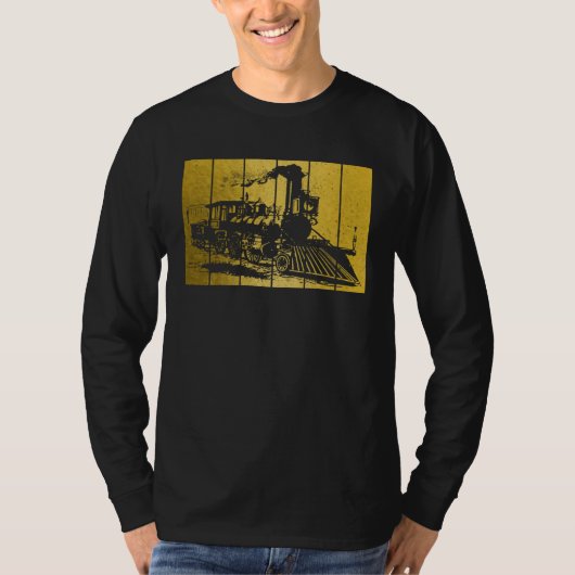 Train Vintage Locomotive Model Railroad Train T-shirt (Voorkant)
