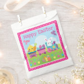 Train voor konijn, kuiken en chocolade-eieren bedankzakje (Geknipt)