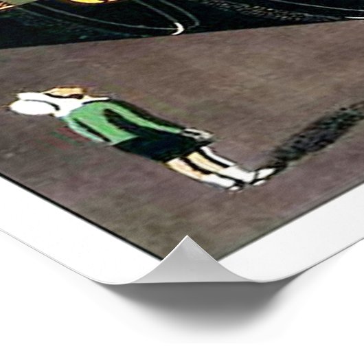 Train voor vliegend schotel - middelgroot Poster (Hoek)