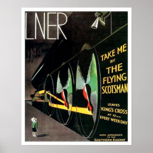 Train voor vliegend schotel - middelgroot Poster