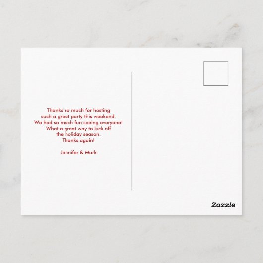  Train Winter Kerstscène Dank je Briefkaart (Achterkant)