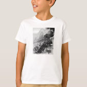 Train Wreck.  stoomlocomotief T-shirt (Voorkant)