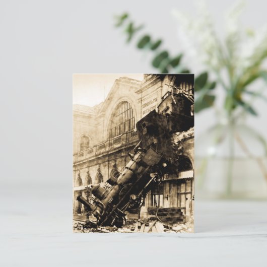 Train Wreck te Montparnasse, 22 oktober 1895 Briefkaart (Staand voorkant)