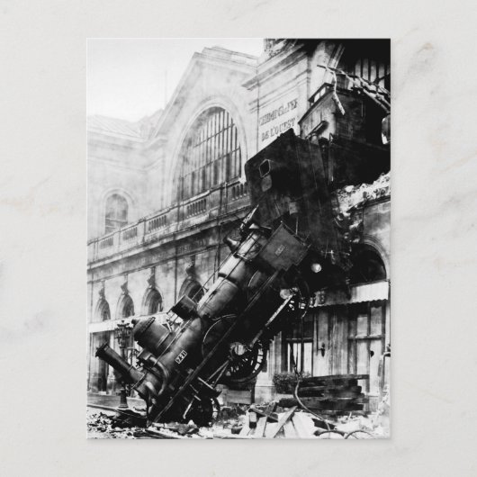 Train Wreck te Montparnasse, 22 oktober 1895 Briefkaart (Voorkant)