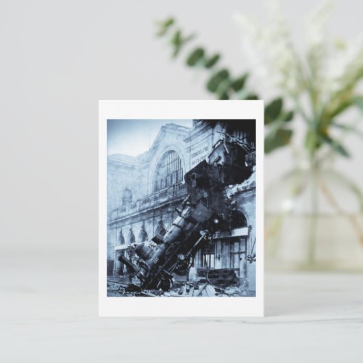 Train Wreck te Montparnasse, 22 oktober 1895 Briefkaart (Staand voorkant)