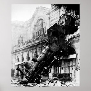 Train Wreck te Montparnasse, 22 oktober 1895 Poster