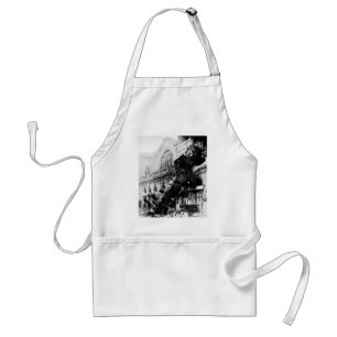 Train Wreck te Montparnasse, 22 oktober 1895 Standaard Schort