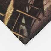 Train Yard Flower Garden van Stevan Dohanos Fleece Deken (Hoek)