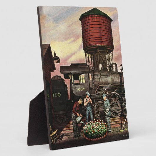 Train Yard Flower Garden van Stevan Dohanos Fotoplaat (Zijkant)