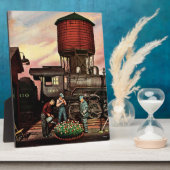 Train Yard Flower Garden van Stevan Dohanos Fotoplaat (Zijkant)