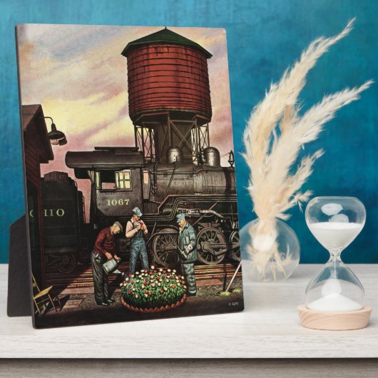 Train Yard Flower Garden van Stevan Dohanos Fotoplaat (Zijkant)