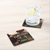 Train Yard Flower Garden van Stevan Dohanos Kartonnen Onderzetters (Insitu)