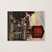 Train Yard Flower Garden van Stevan Dohanos Legpuzzel (Horizontaal)