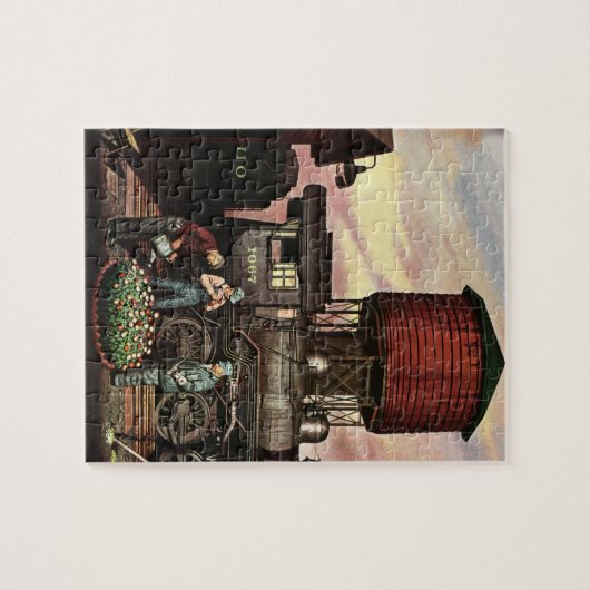 Train Yard Flower Garden van Stevan Dohanos Legpuzzel (Horizontaal)