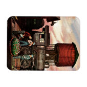 Train Yard Flower Garden van Stevan Dohanos Magneet (Horizontaal)