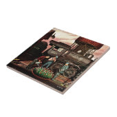 Train Yard Flower Garden van Stevan Dohanos Tegeltje (Zijkant)