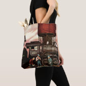 Train Yard Flower Garden van Stevan Dohanos Tote Bag (Dichtbij)