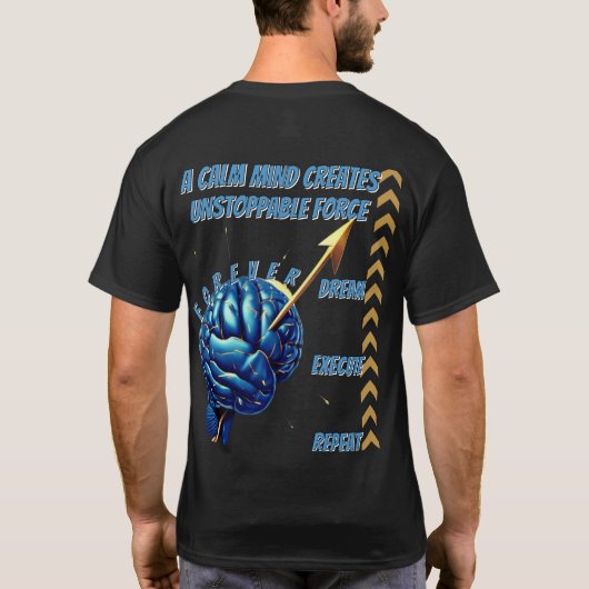 Train Your Mind Like a Warrior Strength T-Shirts (Achterkant)
