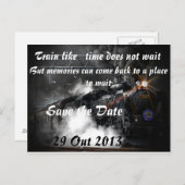 Train zoals de tijd niet wacht aankondigingskaart (Voorkant / Achterkant)