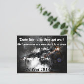 Train zoals de tijd niet wacht aankondigingskaart (Staand voorkant)