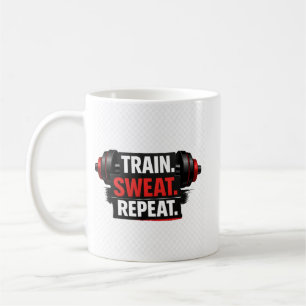 Train Zweten Herhaal Gym ontwerp Koffiemok