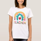 Trainbow Leopard School Typografie T-shirt (Voorkant)