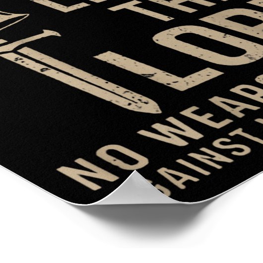 Trained By Trials Led By The Lord (on Back) Poster (Hoek)