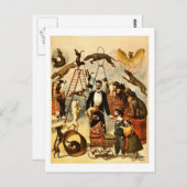 Trained Dog Act 1899  Circus Act Poster Briefkaart (Voorkant / Achterkant)