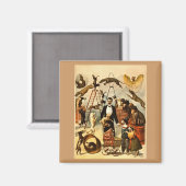 Trained Dog Act 1899 -  Circus Act Poster Magneet (Voorkant / Achterkant)