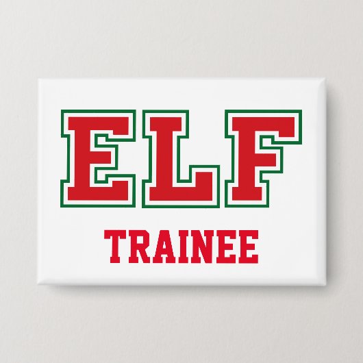 TRAINEE Christmas ELF Button (Voorkant)