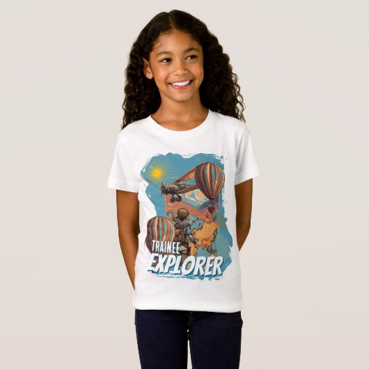 Trainee Explorer Adventure Girl's T-shirt (Voorkant volledig)