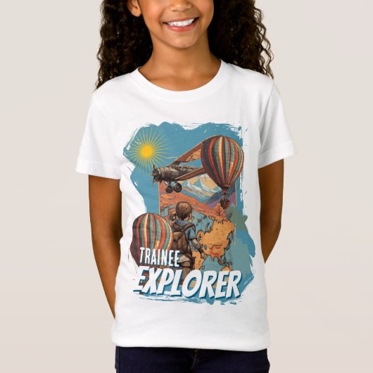 Trainee Explorer Avontuur Meisjes T-shirt (Voorkant)