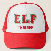 TRAINEE Kerstmis ELF Trucker Hat Trucker Pet (Voorkant)