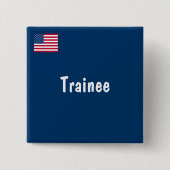 Trainee Vierkante Button 5,1 Cm (Voorkant)