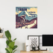 Trainen als anderen dat niet doen Fietsen Poster (Thuiskantoor)