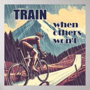 Trainen als anderen dat niet doen Fietsen Poster