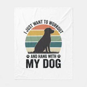 Trainen en rondhangen met mijn hond Vintage honden Fleece Deken