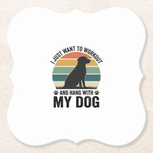 Trainen en rondhangen met mijn hond Vintage honden Kartonnen Onderzetters