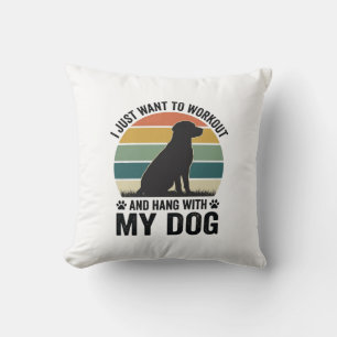 Trainen en rondhangen met mijn hond Vintage honden Kussen