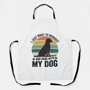 Trainen en rondhangen met mijn hond Vintage honden Schort