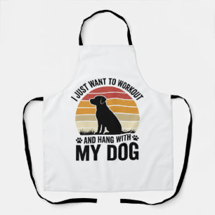 Trainen en rondhangen met mijn hond vintage honden schort